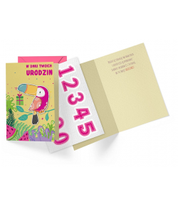 Kartka dla Dziecka z ustawianą cyfrą lat  DK 859