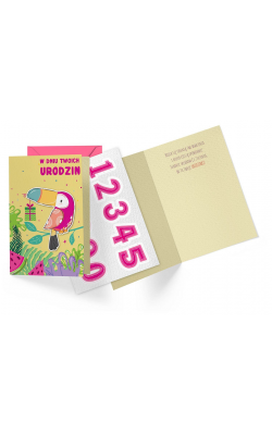 Kartka dla Dziecka z ustawianą cyfrą lat  DK 859