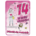Kartka na 14 urodziny dla dziewczyny GM752