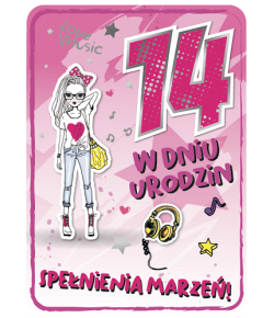 Kartka na 14 urodziny dla dziewczyny GM752
