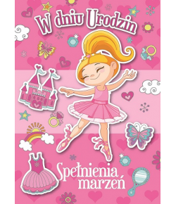 Kartka urodzinowa dla baletnicy GM121