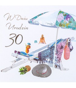 Kartka na 30 urodziny dla dziewczyny M764