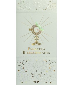 Pamiątka na Bierzmowanie z życzeniami DLLUX5