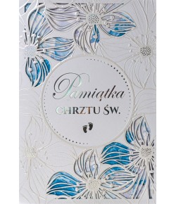 Pamiątka na Chrzest z życzeniami LC7