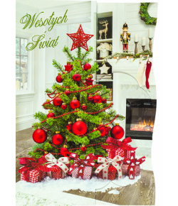 Kartka na Boże Narodzenie z życzeniami A5P14