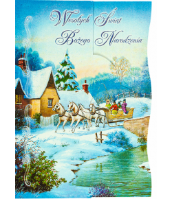 Kartka na Święta z życzeniami A5P9