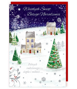 Kartka świąteczna pejzaż świąteczny KStar31