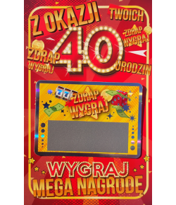 Kartka na 40 urodziny zdrapka Wygrana JCX26