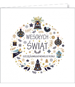 Elegancka Kartka świąteczna z życzeniami S-T 63