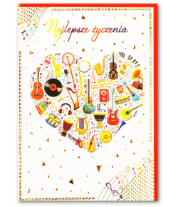 Kartka z życzeniami dla muzyka TS87