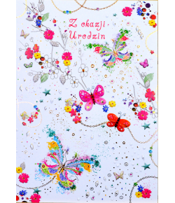 Kartka na urodziny z życzeniami TS28