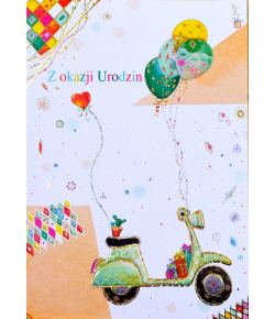 Kartka urodzinowa z życzeniami TS21