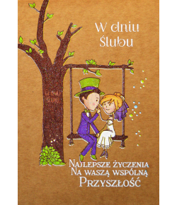 Eco Kartka ślubna z życzeniami TS46