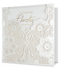 Kartka z życzeniami na Chrzest z perełkami HM975