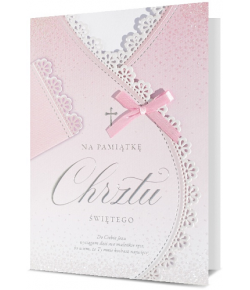 Kartka Pamiątka Chrztu dla dziewczynki HM2385