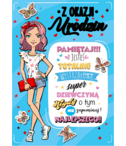 Kartka na Urodziny dla nastolatki Bueno14