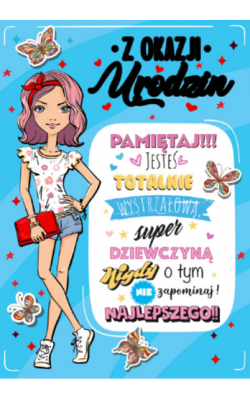 Kartka na Urodziny dla nastolatki Bueno14
