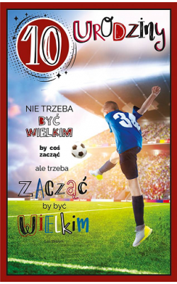 Kartka na 10 urodziny dla chłopaka U88