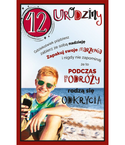 Kartka na 12 urodziny dla chłopaka U90