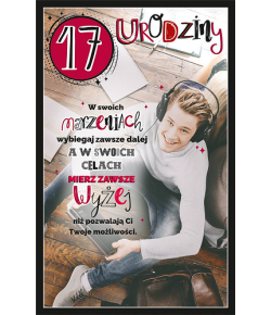 Kartka na 17 urodziny dla chłopaka U95
