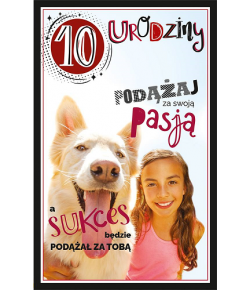 Kartka na 10 urodziny dla dziewczyny U96