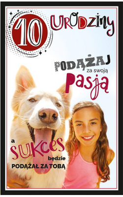 Kartka na 10 urodziny dla dziewczyny U96