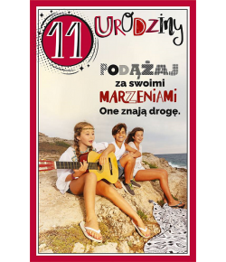 11 urodziny Kartka dla nastolatki U97