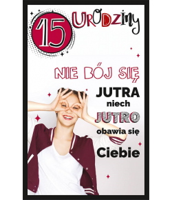 Kartka na 15 urodziny dla dziewczyny U101