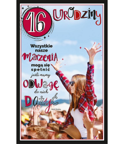 Kartka na 16 urodziny dla nastolatki U102