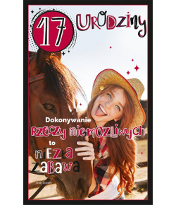 Kartka na 17 urodziny dla dziewczyny U103