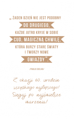 Kartka z okazji 60 urodzin dla Kobiety  PAB14