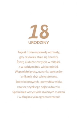 Kartka na osiemnastkę PAB18