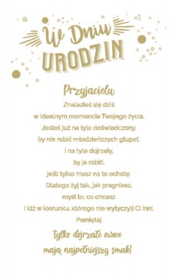 Kartka na urodziny dla mężczyzny BRW6
