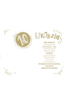 Kartka na 10 urodziny dla chłopaka U88