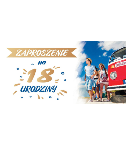 Zaproszenie na 18 urodziny zestaw 10 szt ZAB116