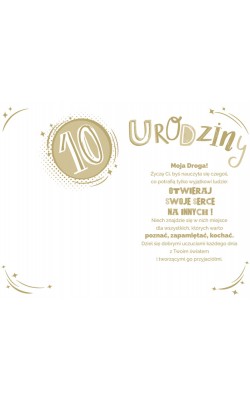 Kartka na 10 urodziny dla dziewczyny U96