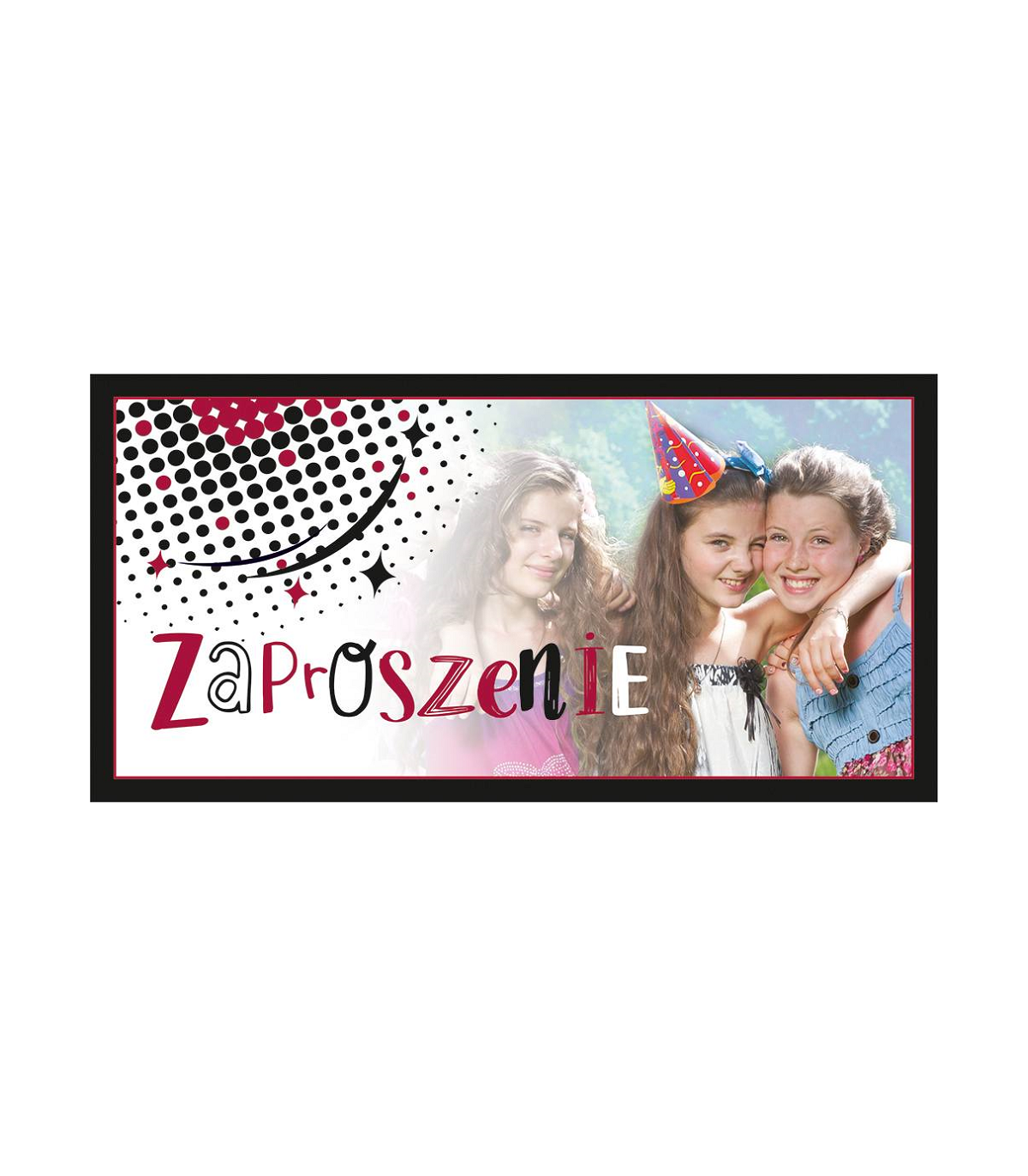 Zaproszenie na dziewczęcą imprezę zestaw 10 szt ZAB127