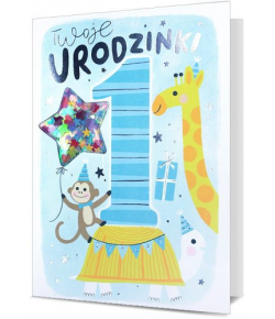 Kartka na Roczek dla chłopczyka HM2489