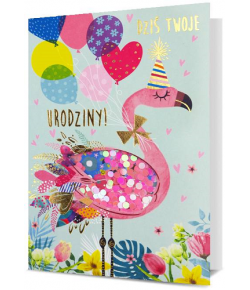 Kartka na urodziny z konfetti HM2334