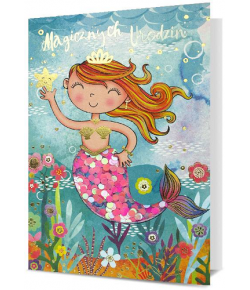 Kartka na Urodziny dla dziewczynki Mała Syrenka HM2333