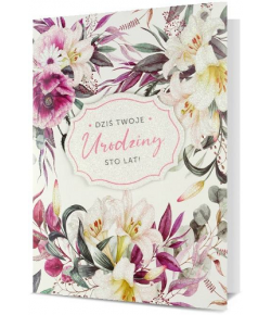 Kartka urodzinowa pięknie zdobiona HM2466