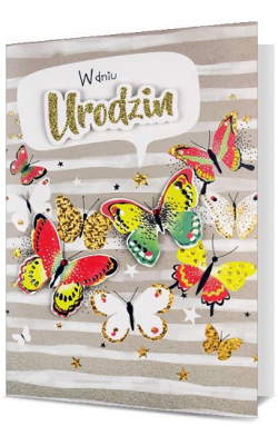 Kartka urodzinowa bogato zdobiona HM2352