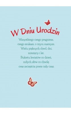 Kartka urodzinowa z życzeniami GM575