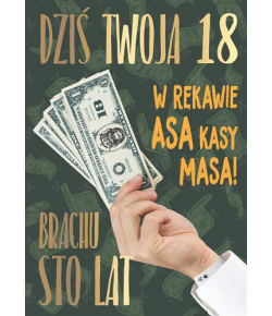 Kartka na 18 urodziny dla chłopaka PR399
