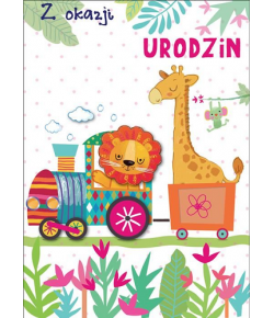 Kartka urodzinowa dla dziecka z cyfrą lat DK711