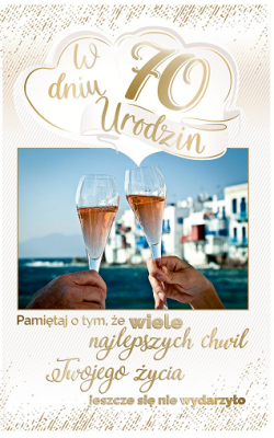Kartka z życzeniami na 70 urodziny PS17