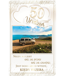 Kartka na 50 urodziny dla mężczyzny PS13