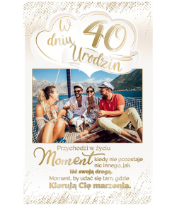 Kartka na 40 urodziny dla mężczyzny PS16