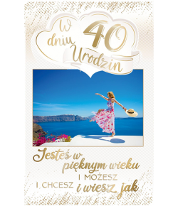 Kartka na 40 urodziny dla kobiety PS15