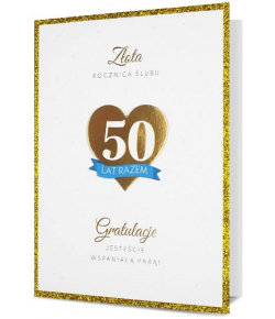 Kartka na 50 rocznicę ślubu Złote gody HM2533